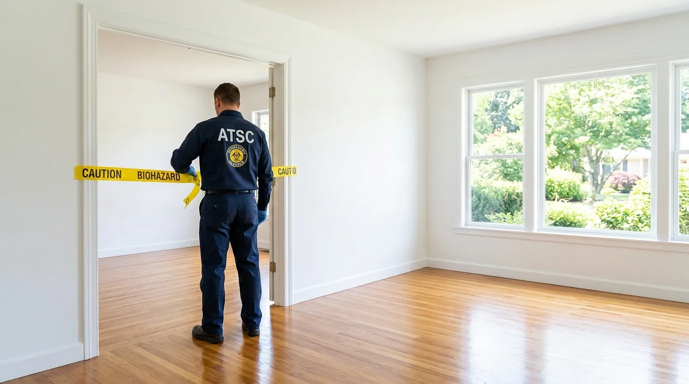 Certified biohazard cleanup crew performing Decomposition Cleanup in Lake Carmel
